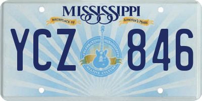MS license plate YCZ846