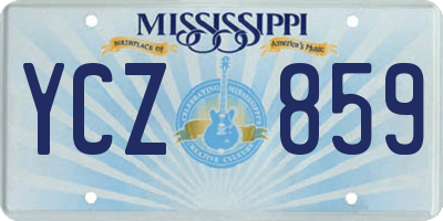 MS license plate YCZ859