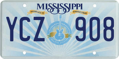 MS license plate YCZ908