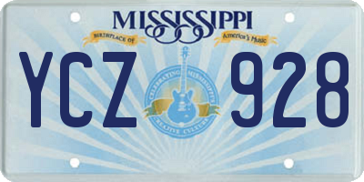 MS license plate YCZ928