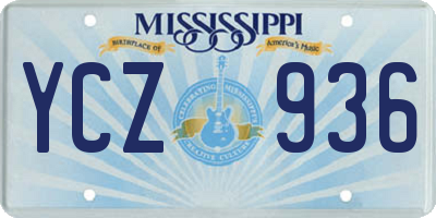 MS license plate YCZ936