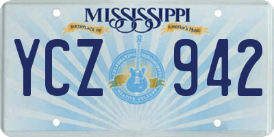 MS license plate YCZ942