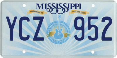 MS license plate YCZ952