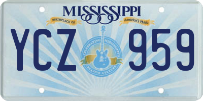 MS license plate YCZ959