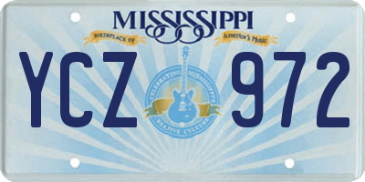 MS license plate YCZ972
