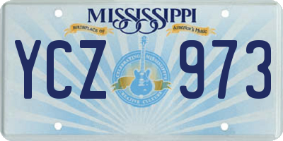 MS license plate YCZ973