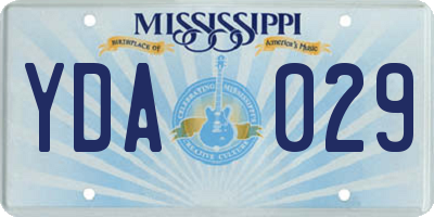 MS license plate YDA029