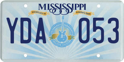 MS license plate YDA053