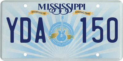 MS license plate YDA150
