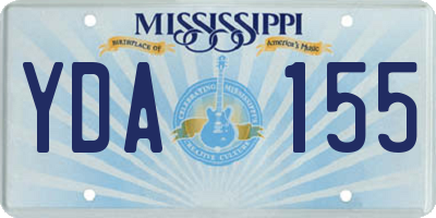 MS license plate YDA155