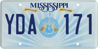 MS license plate YDA171