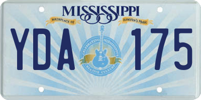 MS license plate YDA175