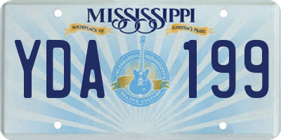 MS license plate YDA199