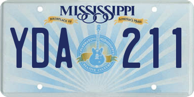 MS license plate YDA211