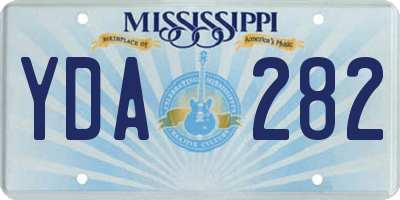 MS license plate YDA282