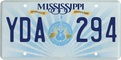 MS license plate YDA294