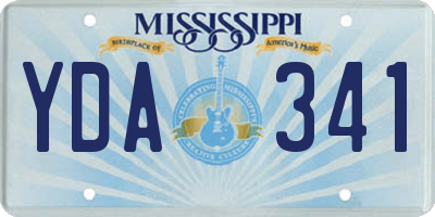 MS license plate YDA341
