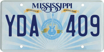 MS license plate YDA409