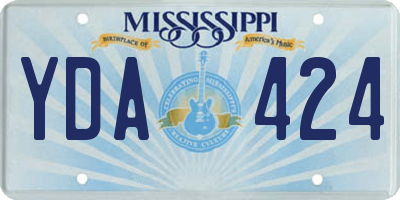 MS license plate YDA424
