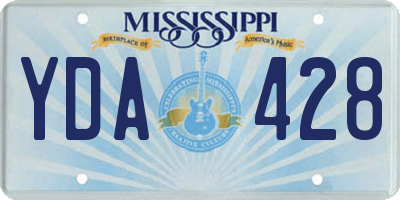 MS license plate YDA428