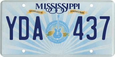MS license plate YDA437