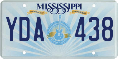 MS license plate YDA438