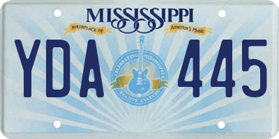 MS license plate YDA445