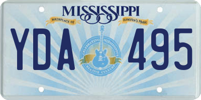 MS license plate YDA495