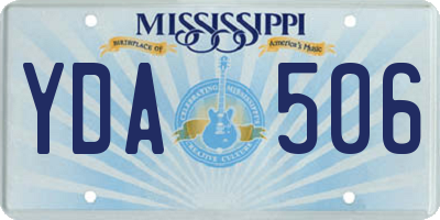 MS license plate YDA506
