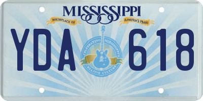 MS license plate YDA618