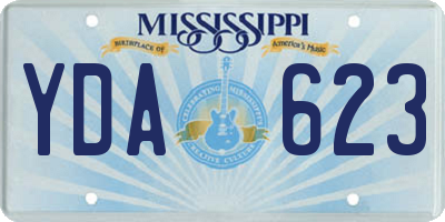 MS license plate YDA623