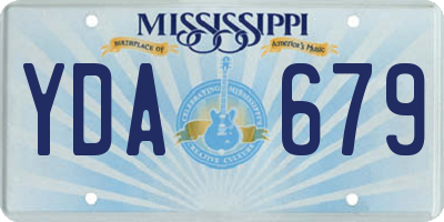 MS license plate YDA679