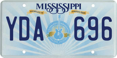 MS license plate YDA696