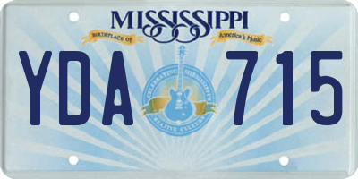 MS license plate YDA715