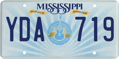 MS license plate YDA719