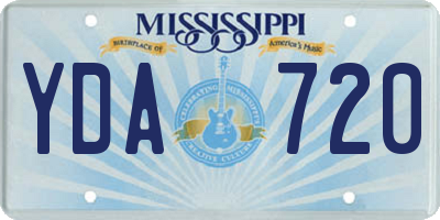 MS license plate YDA720