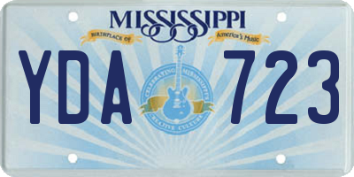 MS license plate YDA723