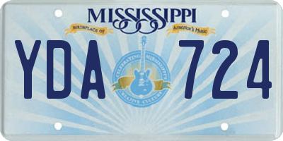 MS license plate YDA724