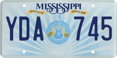 MS license plate YDA745