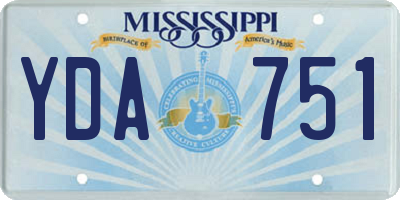 MS license plate YDA751
