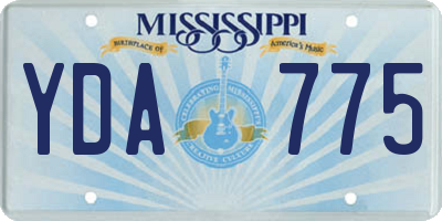 MS license plate YDA775