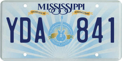 MS license plate YDA841
