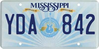 MS license plate YDA842