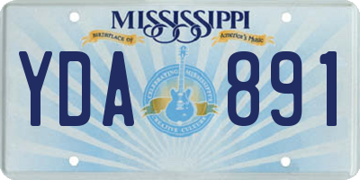 MS license plate YDA891