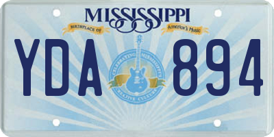 MS license plate YDA894