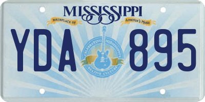 MS license plate YDA895