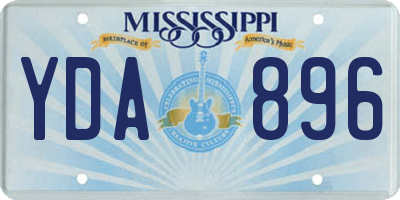 MS license plate YDA896