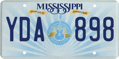 MS license plate YDA898