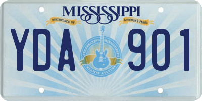 MS license plate YDA901