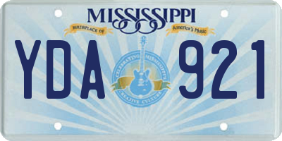 MS license plate YDA921